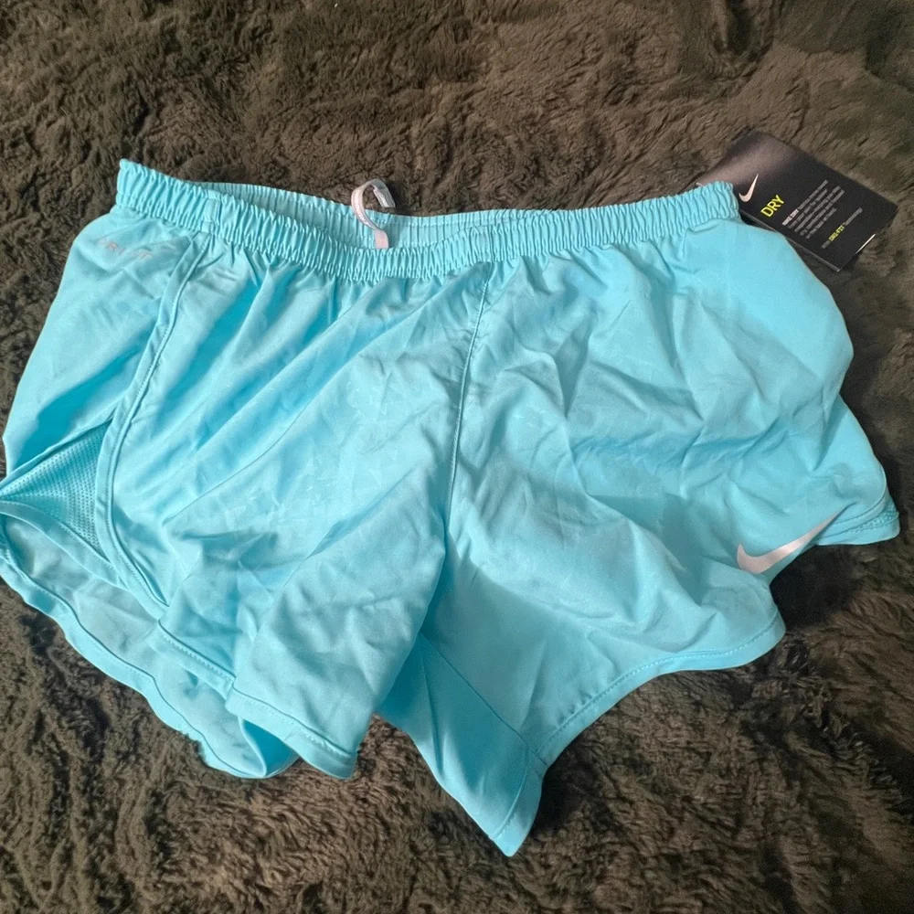Nike Women’s Aqua Athletic Shorts - Picture 2 of 5